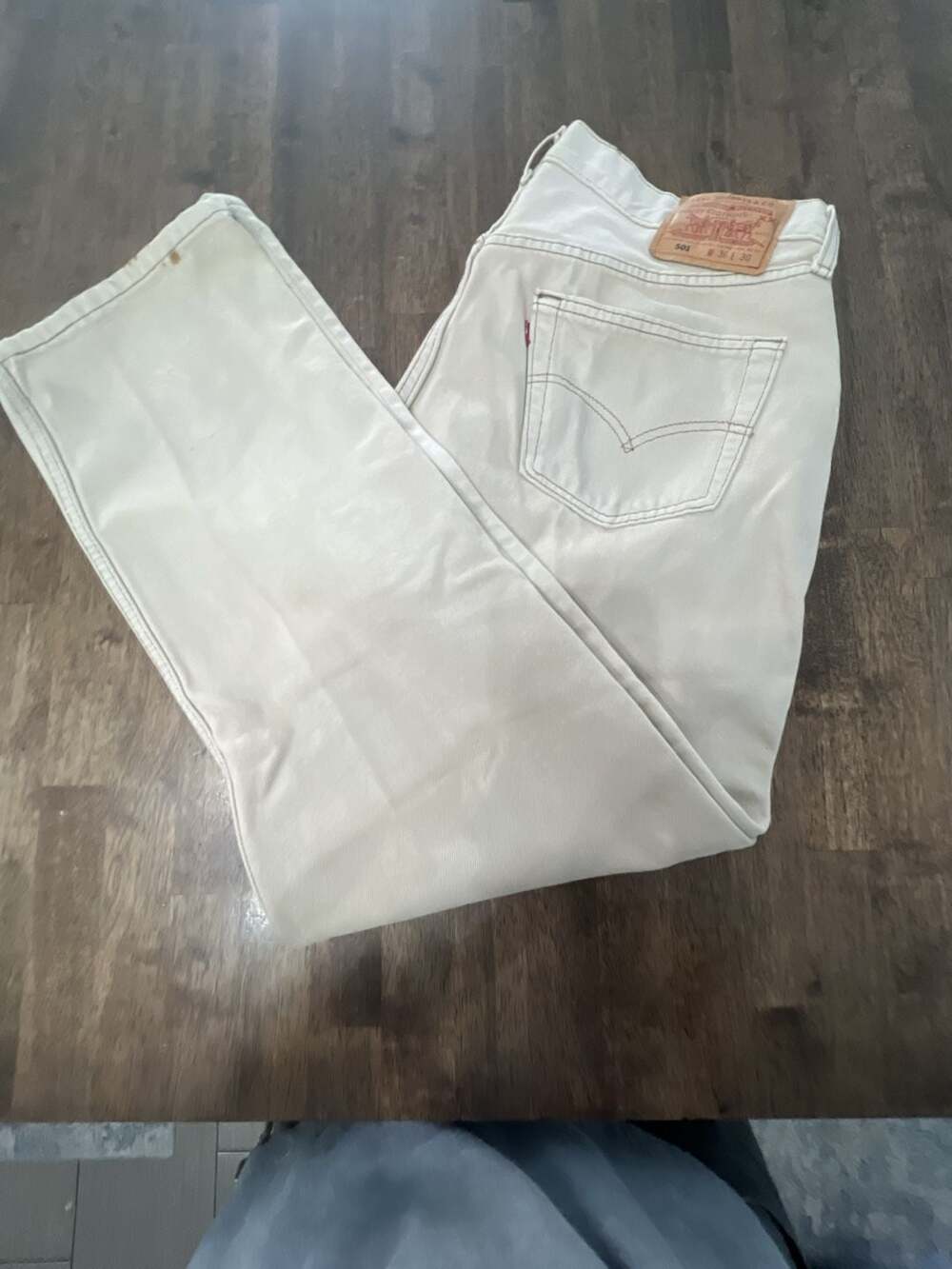 Vintage 1998 Levi's 501 Size 34x29 Beige 501 Jeans Button Fly